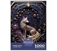 Jigsaw Puzzle 1000 Piece for Adults Steampunk White Fox Art Puzzles for Adults Family Game Birthday Present Deal As Gifts for The Whole Family 52x38cm/1000pcs