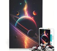Jigsaw Puzzle 1000 Piece for Adults Stellar Fantasia Neon, Practical Game, Improve Memory, Unique Birthday And Gifts 38x52cm