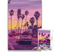 Jigsaw Puzzle 1000 Piece for Adults Sunset Drive Educational Game Hand Speed Race Gift For Birthdays Size 38x26cm