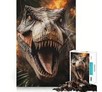 Jigsaw Puzzle 1000 Piece for Adults T-Rex Roar Sharp Cut Craft Focus Game Gift Idle Time Game Xmas Scene Art(38x26cm)