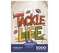 Jigsaw Puzzle 1000 Piece for Adults Tackle Life Football Graphic Jigsaw Puzzle Fun Games A Work of Art Deal As Gifts for The Whole Family 38x26cm/1000pcs