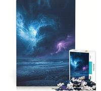 Jigsaw Puzzle 1000 Piece for Adults Tempest Clash Practical Game Difficult And Challenge Suitable for Desktop Decoration 38x52cm