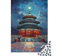Jigsaw Puzzle 1000 Piece for Adults Temple of Heaven Night Scene Jigsaw Toy Wall Decor Analysis And Logic Deal As Gifts for The Whole Family 38x26cm/1000pcs