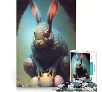 Jigsaw Puzzle 1000 Piece for Adults The Evil Rabbit Practical Game Difficult And Challenge Suitable for Desktop Decoration 50x75cm