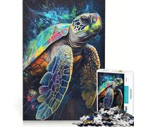 Jigsaw Puzzle 1000 Piece for Adults The Patient Turtle Practical Game Difficult And Challenge Suitable for Desktop Decoration 38x26cm