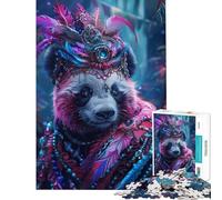 Jigsaw Puzzle 1000 Piece for Adults The Regal Panda Addictive Toys to Cultivate Patience Practical Game Home Decoration Birthday Gifts (Size 38x26cm)