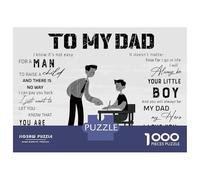 Jigsaw Puzzle 1000 Piece for Adults To My Dad Teacher Jigsaw Toy Wall Decor Analysis And Logic Deal As Gifts for The Whole Family 38x26cm/1000pcs