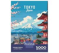 Jigsaw Puzzle 1000 Piece for Adults Tokyo Japan Travel Puzzle for Adults Hands-on Game Improve Memory Stress Reduction Gifts 52x38cm/1000pcs