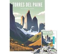 Jigsaw Puzzle 1000 Piece for Adults Torres Del Paine NP Educational Game Learning Educational Toys Great Gifts And Toys Suitable for Couples (Size 38x52cm)