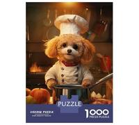 Jigsaw Puzzle 1000 Piece for Adults Toy Poodle Chef Jigsaws for Adults Family Game Wall Decoration Deal As Gifts for The Whole Family 38x26cm/1000pcs