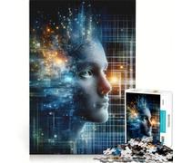 Jigsaw Puzzle 1000 Piece for Adults Transcendence Metal Art Poster Practical Game Difficult And Challenge Suitable for Desktop Decoration 38x26cm