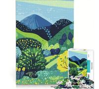 Jigsaw Puzzle 1000 Piece for Adults Trees And Mountains Landscape Painting, Impossible Game, Parent-child Interaction, for Birthday, Chrismas 50x75cm