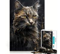 Jigsaw Puzzle 1000 Piece for Adults Turkish Angora Cat Pretty Sharp Cut Craft Focus Game Gift Idle Time Game Xmas Scene Art (50x75cm)
