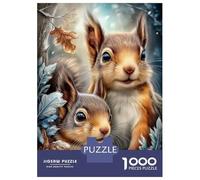 Jigsaw Puzzle 1000 Piece for Adults Two Squirrels in Winter Wonderland Puzzles for Adults Family Game Birthday Present Deal As Gifts for The Whole Family 70x50cm/1000pcs