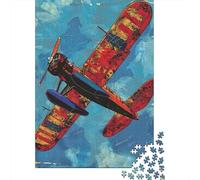 Jigsaw Puzzle 1000 Piece for Adults Vintage Airplane Art Print -1 Jigsaws for Adults Family Game Wall Decoration Deal As Gifts for The Whole Family 70x50cm/1000pcs