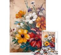 Jigsaw Puzzle 1000 Piece for Adults Vivid Flowers Practical Game Learning Educational Home Decoration Toys Artists' Collection, Fine Arts (50X75cm)