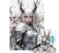 Jigsaw Puzzle 1000 Piece for Adults White-Haired Demon Warrior Puzzle for Adults Fun Games Difficult Hard Unique Birthday And Gifts (Size 38x52cm)