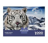 Jigsaw Puzzle 1000 Piece for Adults White Tiger Puzzles for Adults Family Game Birthday Present Deal As Gifts for The Whole Family 38x26cm/1000pcs