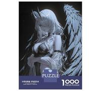Jigsaw Puzzle 1000 Piece for Adults Winged Anime Girl with Horns Puzzles for Adults Family Game Birthday Present Deal As Gifts for The Whole Family 70x50cm/1000pcs