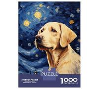 Jigsaw Puzzle 1000 Piece for Adults Yellow Labrador Van Gogh Jigsaws for Adults Family Game Wall Decoration Deal As Gifts for The Whole Family 70x50cm/1000pcs
