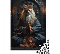 Jigsaw Puzzle 1000 Piece for Adults Zen Cat Meditation Master Jigsaw Toy Wall Decor Analysis And Logic Deal As Gifts for The Whole Family 52x38cm/1000pcs