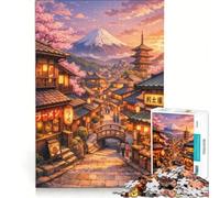 Jigsaw Puzzle 1000 Piece for Teenagers A Japanese Town, Impossible Game, Fun at Home Activities, Unique Birthday And Xmas Gifts 38x52cm