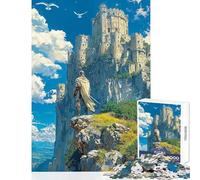 Jigsaw Puzzle 1000 Piece for Teenagers A Knight's Farewell Brain Teaser Game Difficult Challenge Home Decoration Toys Suitable for Desktop Decoration (38x52cm)
