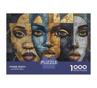 Jigsaw Puzzle 1000 Piece for Teenagers Abstract African Women Art Print Jigsaw for Adults Fun Games Birthday Present for Birthday, Chrismas 52x38cm/1000pcs