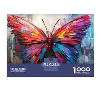 Jigsaw Puzzle 1000 Piece for Teenagers Abstract Butterfly Painting Jigsaw for Adults Fun Games Birthday Present for Birthday, Chrismas 38x26cm/1000pcs