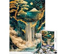 Jigsaw Puzzle 1000 Piece for Teenagers Abstract Fuji Mount Art Family Game Suitable for Couples Educational Toy Suitable for Desktop Decoration (38X26CM)