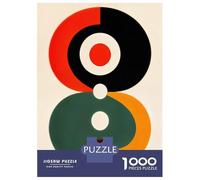 Jigsaw Puzzle 1000 Piece for Teenagers Abstract Geometric Composition with Circles Puzzles for Adults Brain Teaser Game Analysis And Logic Help The Brain Exercise 52x38cm/1000pcs