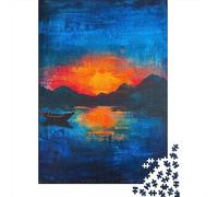 Jigsaw Puzzle 1000 Piece for Teenagers Abstract Sunset Painting Jigsaw for Adults Relax Games For Family Fun Deal As Gifts for The Whole Family 70x50cm/1000pcs