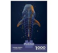 Jigsaw Puzzle 1000 Piece for Teenagers Abstract Whale Shark Gold Puzzles for Adults Fun Games Wall Decoration Stress Reduction Gifts 70x50cm/1000pcs