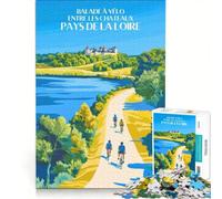 Jigsaw Puzzle 1000 Piece for Teenagers Affiche Pays De La Loire, Brain Teaser Game, Precision Cutting, Unique Birthday And Xmas Gifts 50x75cm