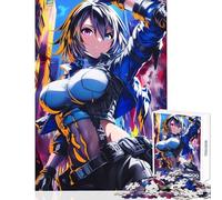 Jigsaw Puzzle 1000 Piece for Teenagers Anime City Police Woman Impossible Game Suitable for Couples Toy Wall Decor Help The Brain Exercise (38X52CM)