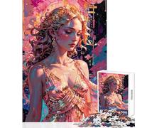 Jigsaw Puzzle 1000 Piece for Teenagers Aphrodite︰ Rose Goddess of Celestial Desire Practical Game Staycation Kill Time Toy Wall Decor Suitable for Desktop Decoration (75X50CM)