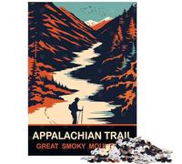 Jigsaw Puzzle 1000 Piece for Teenagers Appalachian Trail Jigsaw for Teenagers Enhance Memory Wishlist with Santa Claus Educational Family Game (75x50cm/1000pcs)