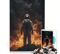 Jigsaw Puzzle 1000 Piece for Teenagers Astronaut Catastrophe, Impossible Game, Fun at Home Activities, Unique Birthday And Xmas Gifts 38x52cm