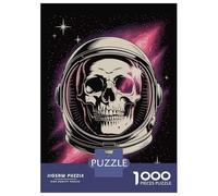 Jigsaw Puzzle 1000 Piece for Teenagers Astronaut Skull in Space Teenager Puzzles Brain Teaser Game Pattern Assembly Unique Birthday And Gifts 52x38cm/1000pcs
