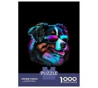 Jigsaw Puzzle 1000 Piece for Teenagers Australian Shepherd Puzzles for Adults Brain Teaser Game Analysis And Logic Help The Brain Exercise 38x26cm/1000pcs