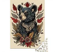 Jigsaw Puzzle 1000 Piece for Teenagers Autumn Bear Illustration Jigsaw for Adults Hands-on Game Wall Decoration Deal As Gifts for The Whole Family 70x50cm/1000pcs