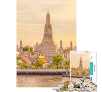 Jigsaw Puzzle 1000 Piece for Teenagers Bangkok Thailand Temple Help The Brain Exercise Birthday Present Toy Wall Decor Suitable for People Aged 14 And Above (50x75cm)