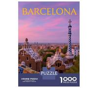 Jigsaw Puzzle 1000 Piece for Teenagers Barcelona Park Güell at Sunset Jigsaws for Adults Hands-on Game Pattern Assembly Unique Birthday And Gifts 38x26cm/1000pcs