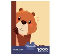 Jigsaw Puzzle 1000 Piece for Teenagers Beaver Peeking Are You Pooping Puzzles for Adults Fun Games Wall Decoration Stress Reduction Gifts 70x50cm/1000pcs