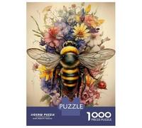 Jigsaw Puzzle 1000 Piece for Teenagers Bee Art Print - Floral Wall Decor Jigsaw for Adults Hands-on Game Wall Decoration Deal As Gifts for The Whole Family 70x50cm/1000pcs