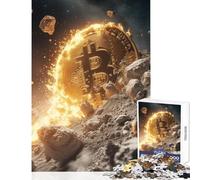 Jigsaw Puzzle 1000 Piece for Teenagers Bitcoin Strong Educational Game Wall Decoration DIY Toys Help The Brain Exercise (38X26CM)