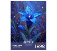 Jigsaw Puzzle 1000 Piece for Teenagers Blue Flower in A Cosmic Garden Jigsaws for Adults Hands-on Game Pattern Assembly Unique Birthday And Gifts 38x26cm/1000pcs