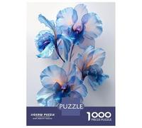 Jigsaw Puzzle 1000 Piece for Teenagers Blue Iris Floral Jigsaws for Adults Hands-on Game Pattern Assembly Unique Birthday And Gifts 52x38cm/1000pcs