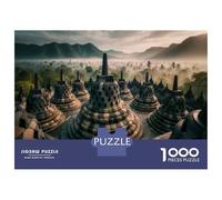 Jigsaw Puzzle 1000 Piece for Teenagers Borobudur Temple Indonesia Puzzles for Adults Fun Games Wall Decoration Stress Reduction Gifts 70x50cm/1000pcs