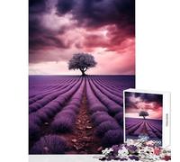 Jigsaw Puzzle 1000 Piece for Teenagers Botanical Lavender Flower Toy Wall Decor Art Work Gift Practical Game Help The Brain Exercise Size 50x75cm